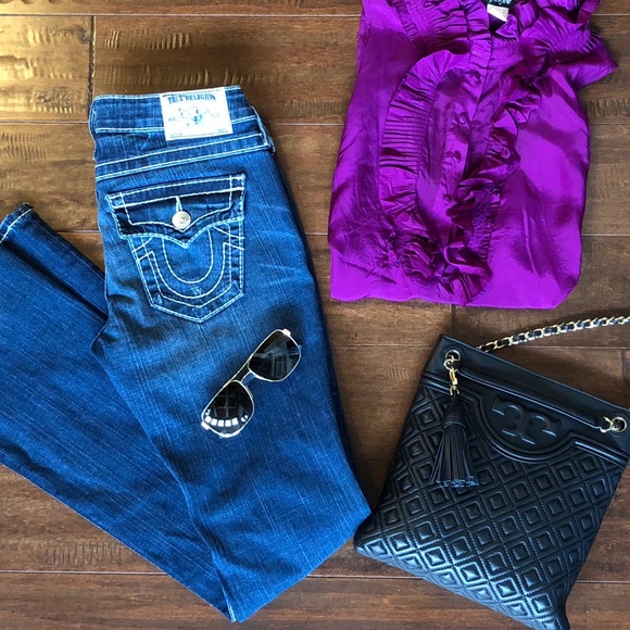 True Religion Bootcut Jeans -Size 27x33 - Picture 3 of 8